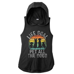 Life Goal Pet All The Dogs Ladies PosiCharge Tri-Blend Wicking Draft Hoodie Tank