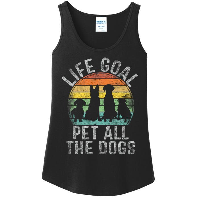 Life Goal Pet All The Dogs Ladies Essential Tank