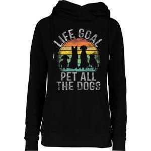 Life Goal Pet All The Dogs Womens Funnel Neck Pullover Hood