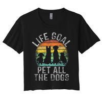 Life Goal Pet All The Dogs Women's Crop Top Tee