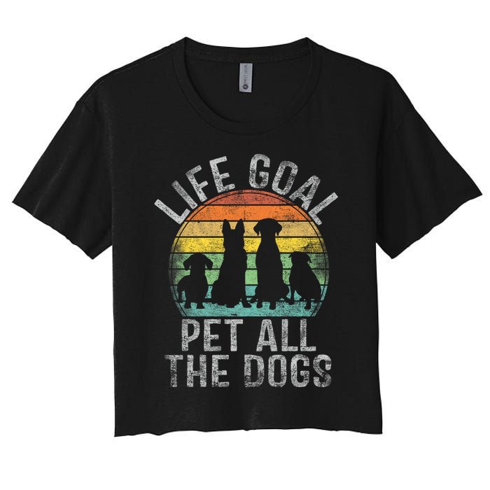 Life Goal Pet All The Dogs Women's Crop Top Tee