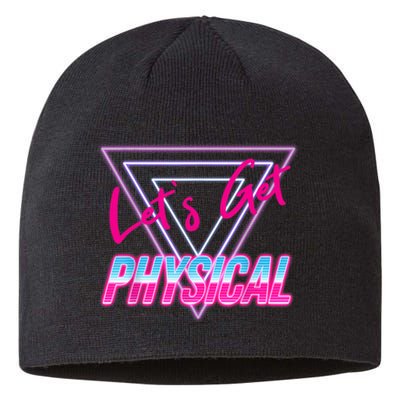 Lets Get Physical Workout Gym Tee Fitness 80's Retro Vintage Sustainable Beanie