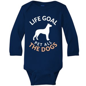 Life Goal Pet All The Dogs Military Police Dober Gift Baby Long Sleeve Bodysuit