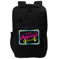 Lets Get Physical Gym Fitness 80's Workout Impact Tech Backpack