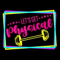 Lets Get Physical Gym Fitness 80's Workout Impact Tech Backpack