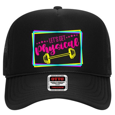 Lets Get Physical Gym Fitness 80's Workout Trucker Hat
