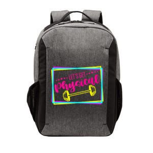 Lets Get Physical Gym Fitness 80's Workout Vector Backpack