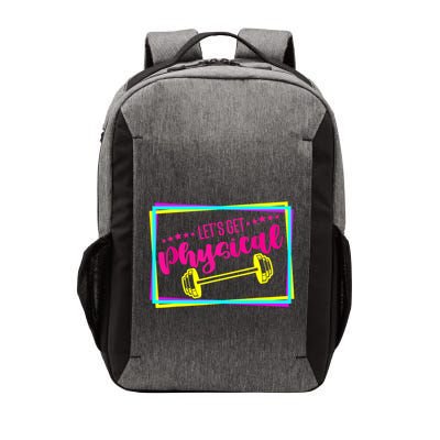 Lets Get Physical Gym Fitness 80's Workout Vector Backpack