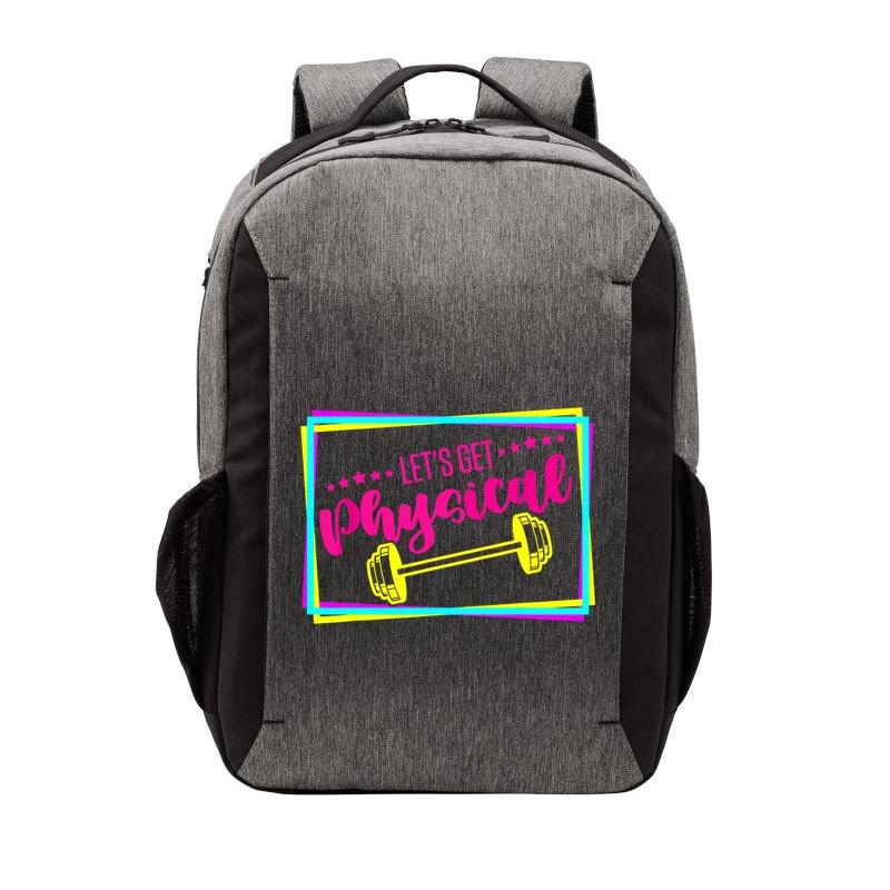 Lets Get Physical Gym Fitness 80's Workout Vector Backpack
