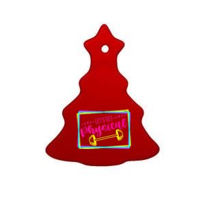 Lets Get Physical Gym Fitness 80's Workout Ceramic Tree Ornament