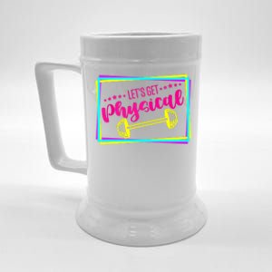 Lets Get Physical Gym Fitness 80's Workout Beer Stein