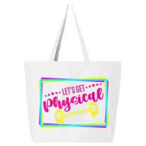 Lets Get Physical Gym Fitness 80's Workout 25L Jumbo Tote