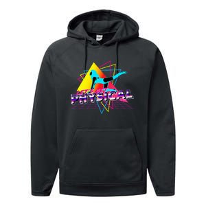 LetS Get Physical Workout Gym Totally Retro 80S Performance Fleece Hoodie