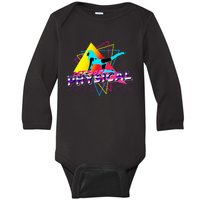 LetS Get Physical Workout Gym Totally Retro 80S Baby Long Sleeve Bodysuit