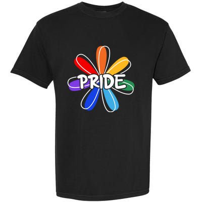 Lgbt Gift Pride Colors Flower Gift Garment-Dyed Heavyweight T-Shirt