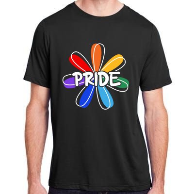 Lgbt Gift Pride Colors Flower Gift Adult ChromaSoft Performance T-Shirt