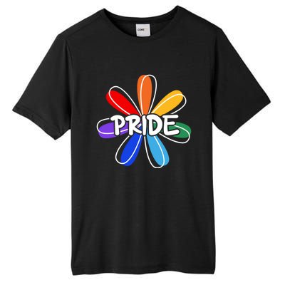 Lgbt Gift Pride Colors Flower Gift Tall Fusion ChromaSoft Performance T-Shirt