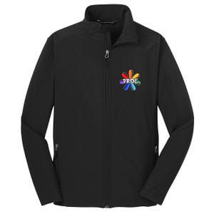 Lgbt Gift Pride Colors Flower Gift Core Soft Shell Jacket