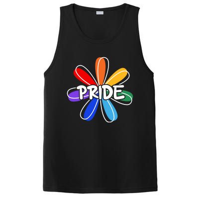 Lgbt Gift Pride Colors Flower Gift PosiCharge Competitor Tank