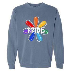 Lgbt Gift Pride Colors Flower Gift Garment-Dyed Sweatshirt