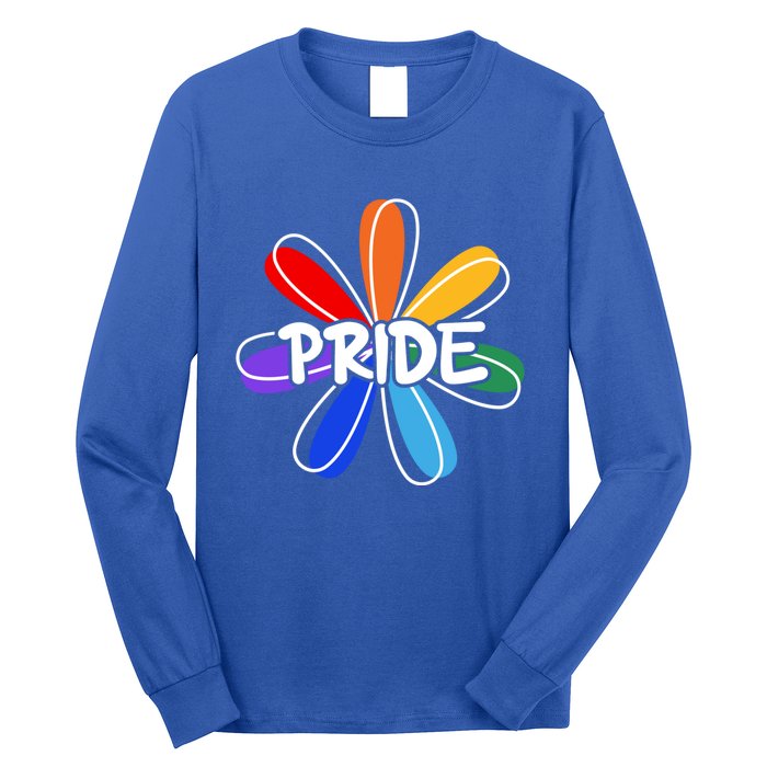 Lgbt Gift Pride Colors Flower Gift Long Sleeve Shirt