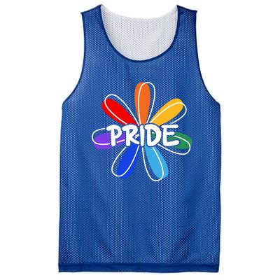 Lgbt Gift Pride Colors Flower Gift Mesh Reversible Basketball Jersey Tank