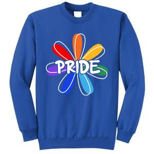 Lgbt Gift Pride Colors Flower Gift Tall Sweatshirt