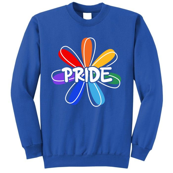 Lgbt Gift Pride Colors Flower Gift Tall Sweatshirt