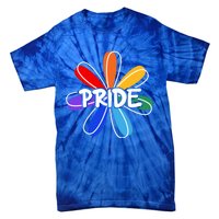 Lgbt Gift Pride Colors Flower Gift Tie-Dye T-Shirt