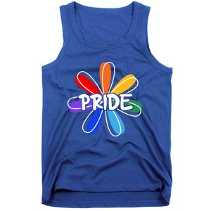 Lgbt Gift Pride Colors Flower Gift Tank Top