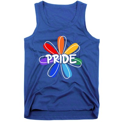 Lgbt Gift Pride Colors Flower Gift Tank Top