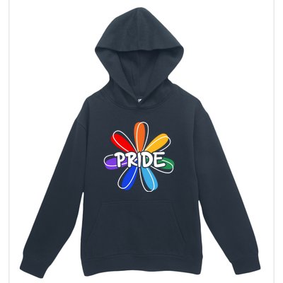 Lgbt Gift Pride Colors Flower Gift Urban Pullover Hoodie