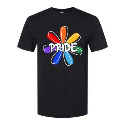 Lgbt Gift Pride Colors Flower Gift Softstyle® CVC T-Shirt