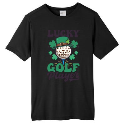 Lucky Golf Player Design St Patricks Golfing Gift Tall Fusion ChromaSoft Performance T-Shirt