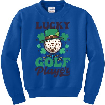 Lucky Golf Player Design St Patricks Golfing Gift Kids Sweatshirt