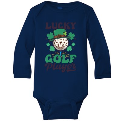 Lucky Golf Player Design St Patricks Golfing Gift Baby Long Sleeve Bodysuit