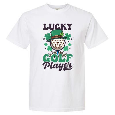 Lucky Golf Player Design St Patricks Golfing Gift Garment-Dyed Heavyweight T-Shirt