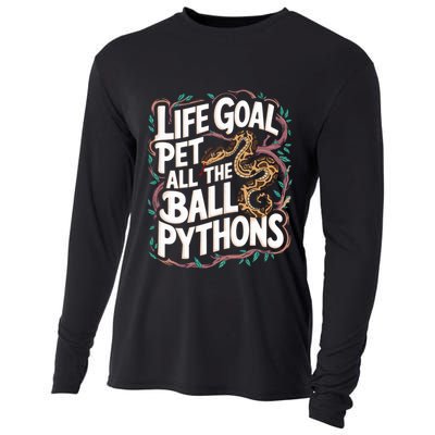 Life Goal Pet All The Ball Python Snake Pet Ball Python Meaningful Gift Cooling Performance Long Sleeve Crew