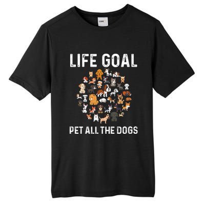 Life Goal Pet All The Dogs Funny Dog Lover Puppy Tall Fusion ChromaSoft Performance T-Shirt