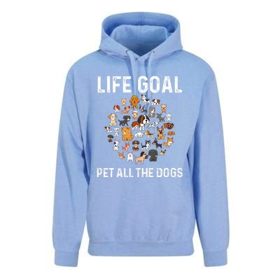 Life Goal Pet All The Dogs Funny Dog Lover Puppy Unisex Surf Hoodie