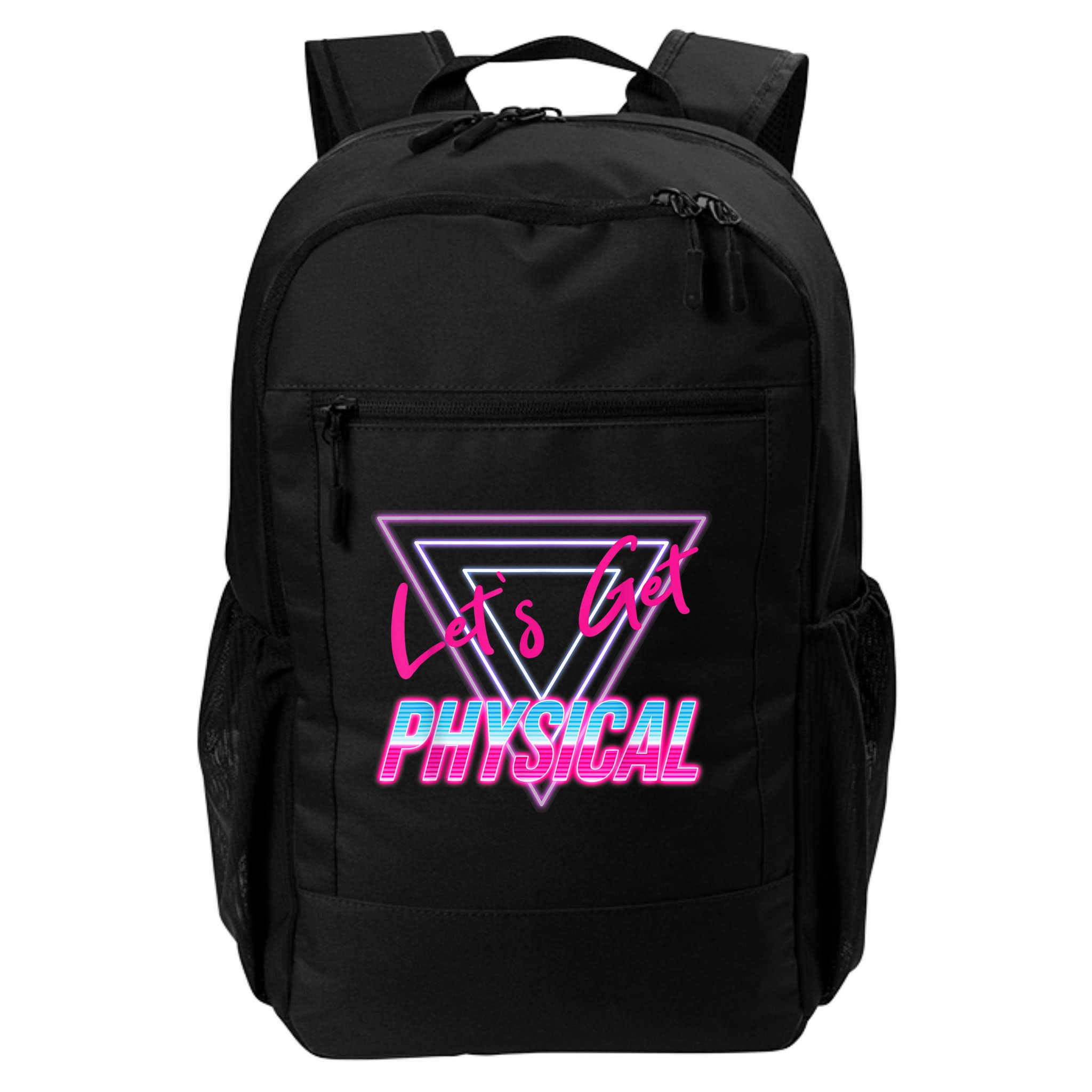 Lets Get Physical Workout Gym Tee 80's Retro Vintage Backpack