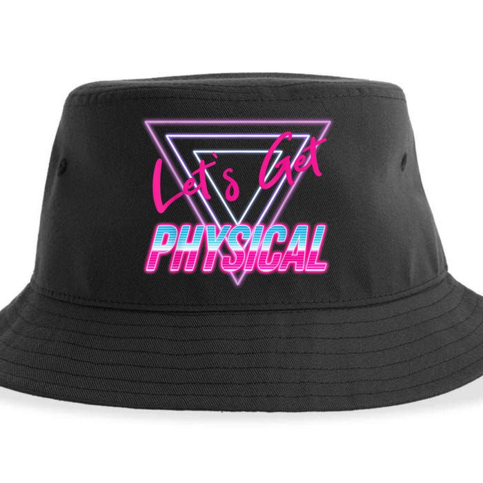 Lets Get Physical Workout Gym Tee 80's Retro Vintage Sustainable Bucket Hat