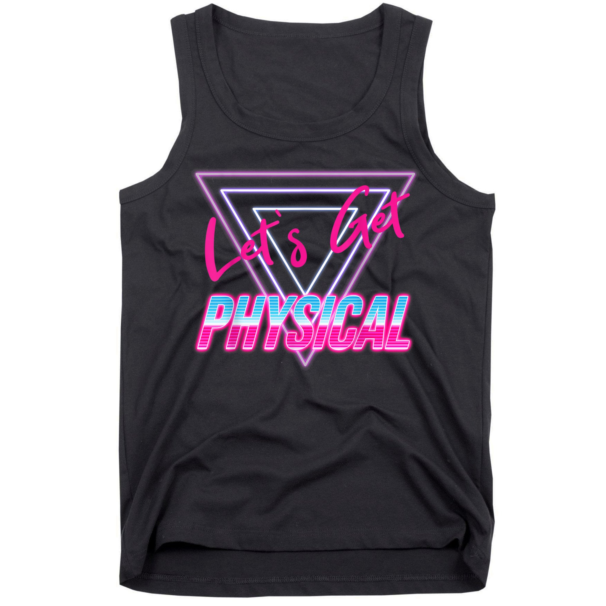 Lets Get Physical Workout Gym Tee 80's Retro Vintage Tank Top