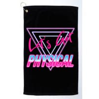 Lets Get Physical Workout Gym Tee 80's Retro Vintage Golf Towel