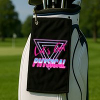 Lets Get Physical Workout Gym Tee 80's Retro Vintage Golf Towel