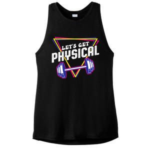 Lets Get Physical Gym Fitness 80's Workout Ladies PosiCharge Tri-Blend Wicking Tank