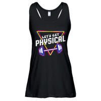 Lets Get Physical Gym Fitness 80's Workout Ladies Essential Flowy Tank