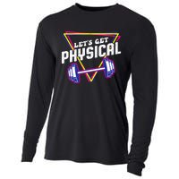 Lets Get Physical Gym Fitness 80's Workout Cooling Performance Long Sleeve Crew