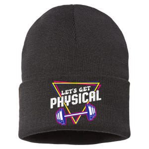 Lets Get Physical Gym Fitness 80's Workout Sustainable Knit Beanie