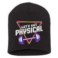 Lets Get Physical Gym Fitness 80's Workout Short Acrylic Beanie